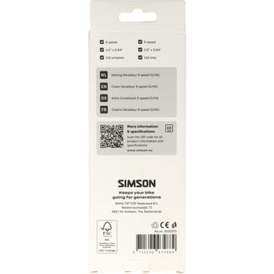 Deragliatore catena Simson 9v hg
