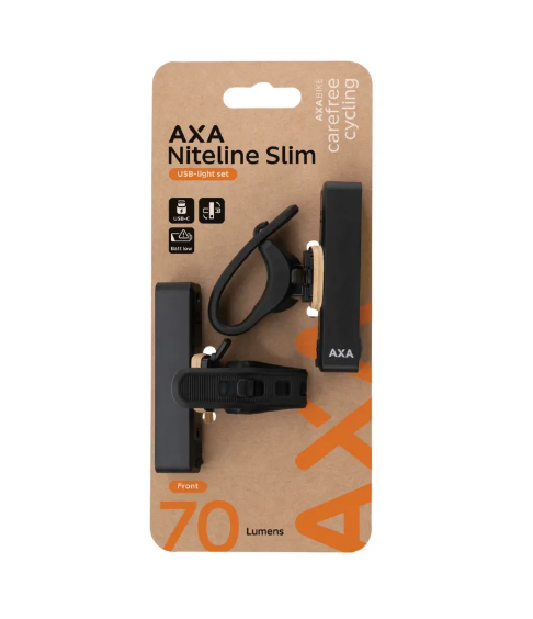 Axa verlichtingsset niteline 300 - usb (op kaart)