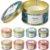 Candela profumata per l'home styling in scatola di latta con stampa estiva 5 cm