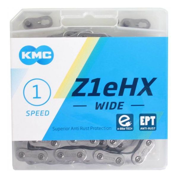 Serratura per bicicletta KMC Wide EPT - Z1eHX, 112s, 9,2mm, argento