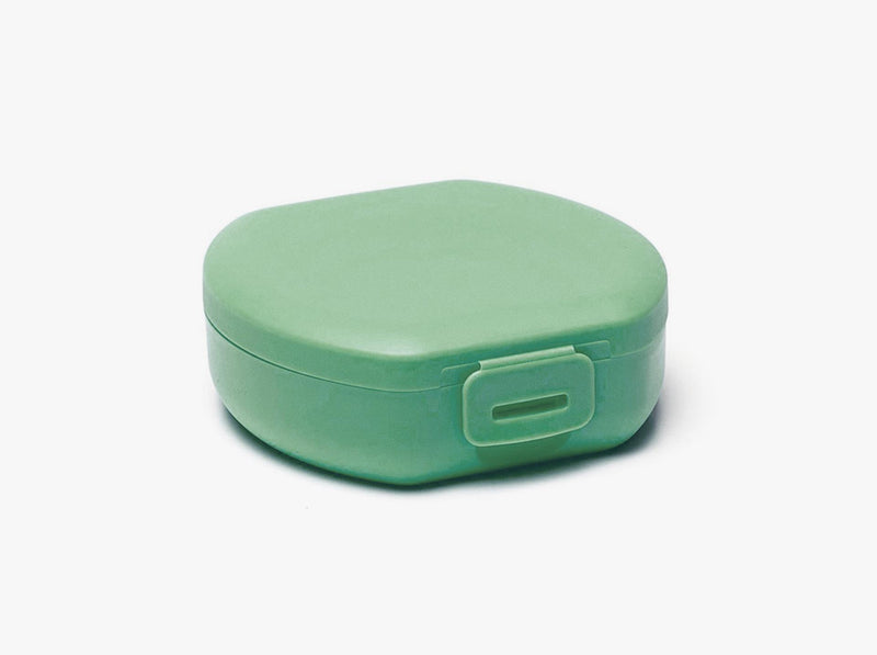 Dbp scatola snack amuse in plastica rotonda verde 11 cm
