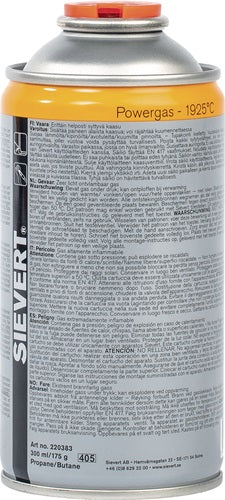 Cartucho de gas de tornillo Sievert | 175 g 300 ml 1925 grados centígrados | 1 pieza - 220383 220383