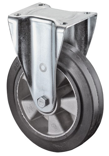 Bs rollen bokwiel voor zware lasten | wiel-d. 100 mm draagvermogen 150 kg | rubber | 138 mm 110 mm | 1 stuk - n110.b80.101 n110.b80.101