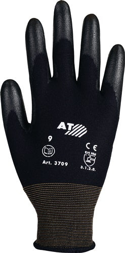 Guante asatex | talla 7 negro | poliamida m. poliuretano blando | poliamida m. poliuretano blando | 12 pares - 3709 7 3709 7