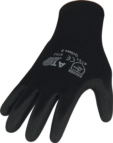 Guanto in asatex | taglia 10 nero | e 388 psa categoria ii | nylon con poliuretano | 12 paia - 3702 10 - 3702 10