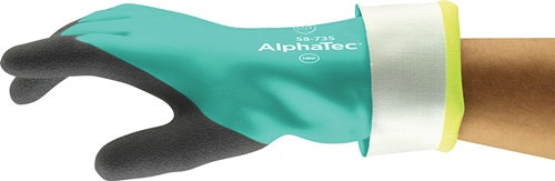 Guante químico Ansell | talla 9 verde | y 388, y 374 | categoría psa iii | 6 pares - 58-735-9 58-735-9