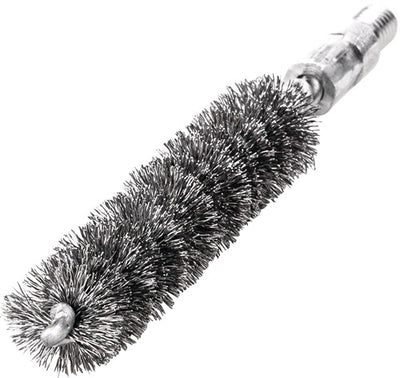 Cepillo para tubos Lessmann | longitud 115 mm d. 16 mm | alambre de acero ondulado | longitud del depósito 80 mm | 1 pieza - 500316 500316a