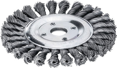 Cepillo redondo Lessmann | agujero d. 125 mm de espesor del alambre 0,5 mm | acero 14 mm | 12.500 rpm | 1 pieza - 473211 473211