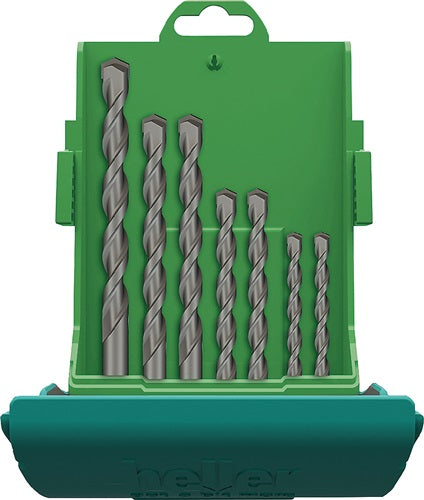 Heller juego de brocas para piedra de hormigón | 7 piezas | d. 4 5 2 x 6 8 10 12 mm | 1 pieza - 16884 - 16884a