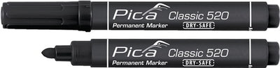 Pic un pennarello indelebile | nero | larghezza della striscia 1-4 mm | punto tondo | 9 pezzi - 520 46 - 520 46