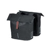 Basil City dubbele fietstas - waterafstotend polyester - zwart - Universal Bridge systeem - 28-32L