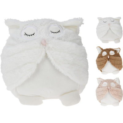 Home styling deurstopper uil 18x16x20cm 3 assorti