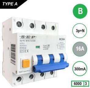 Interruttore differenziale 16a b kar 300ma 4p sep - 4518115