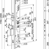 Cerradura multipunto de pánico de seguridad Abloy el466 | Manija de un solo lado controlada | autoblocante | kg*** | dm35mm | pc92mm | placa frontal acero inoxidable 24x2000mm en forma de u | 12 24v CC | dr 1+2+3+4 - 10037688