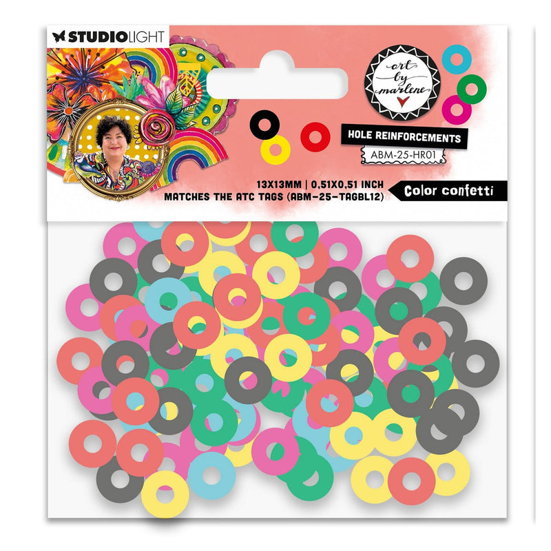 Studio light • art by marlene hole-reinforcements color confetti