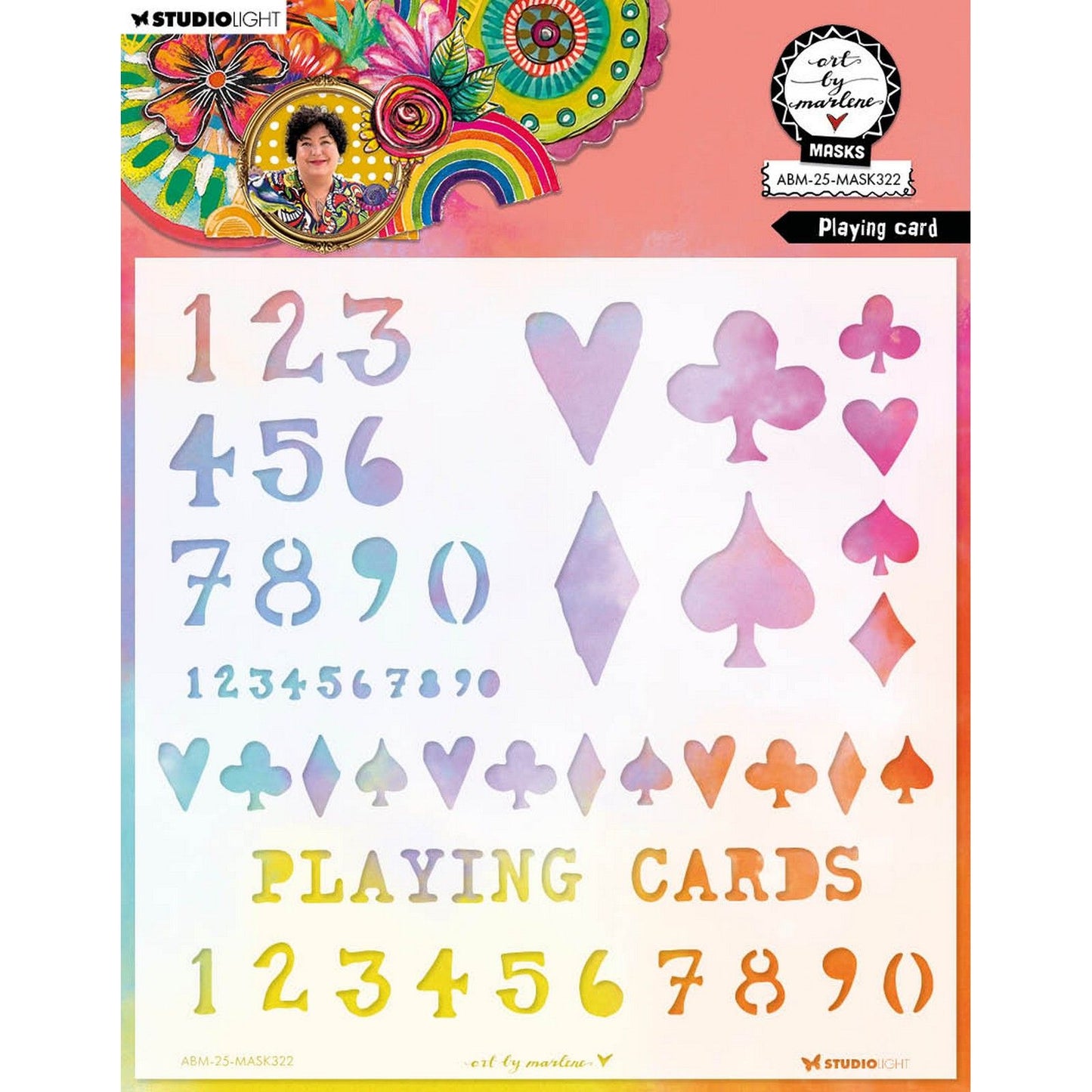 Luce da studio • arte di Marlene Mask Playing Card