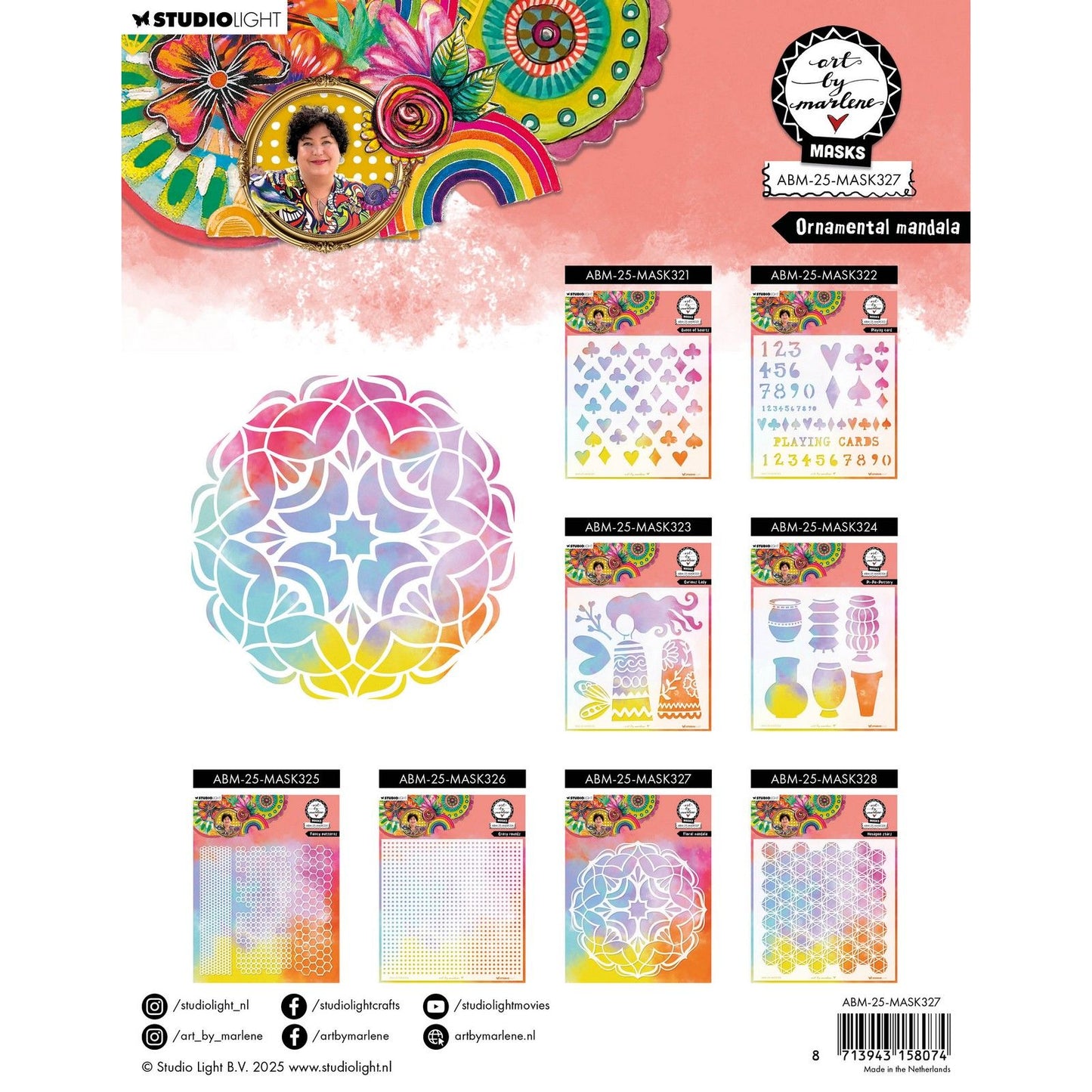 Studio luce • arte di marlene maschera mandala ornamentale