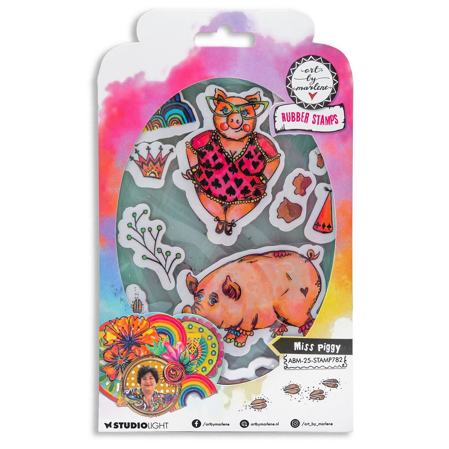 Studio luce • arte di marlene cling timbro di gomma miss piggy