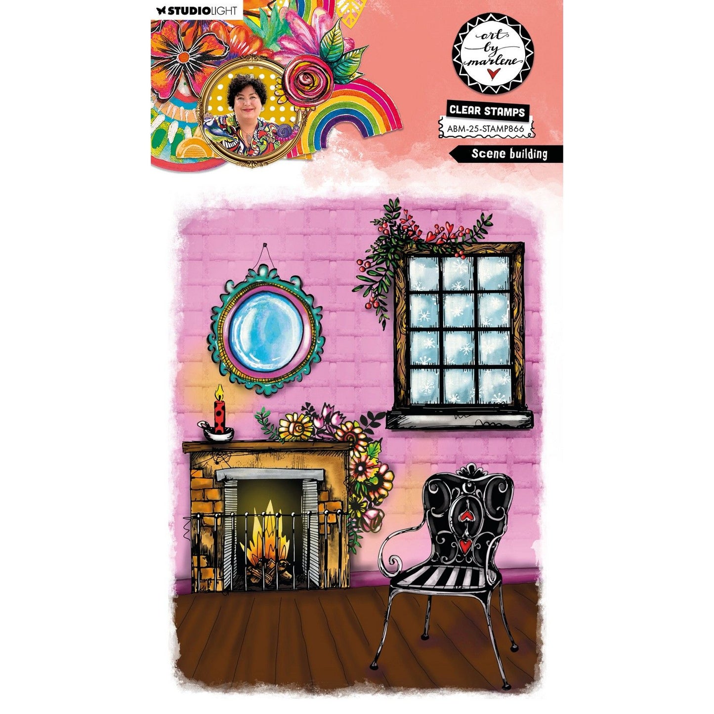 Luz de estudio • arte de marlene clear stamp edificio de escenas