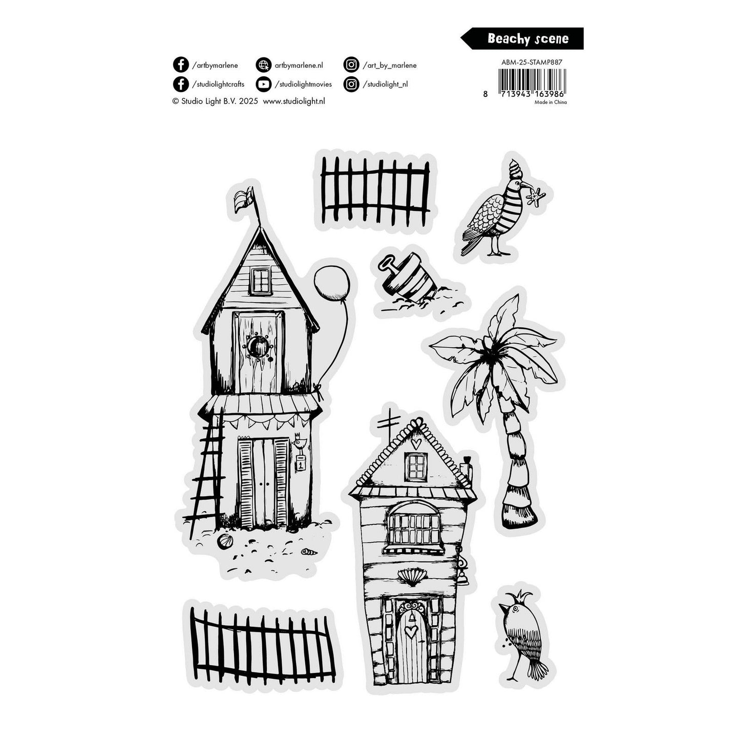 Luz de estudio • arte de marlene clear stamp escena playera