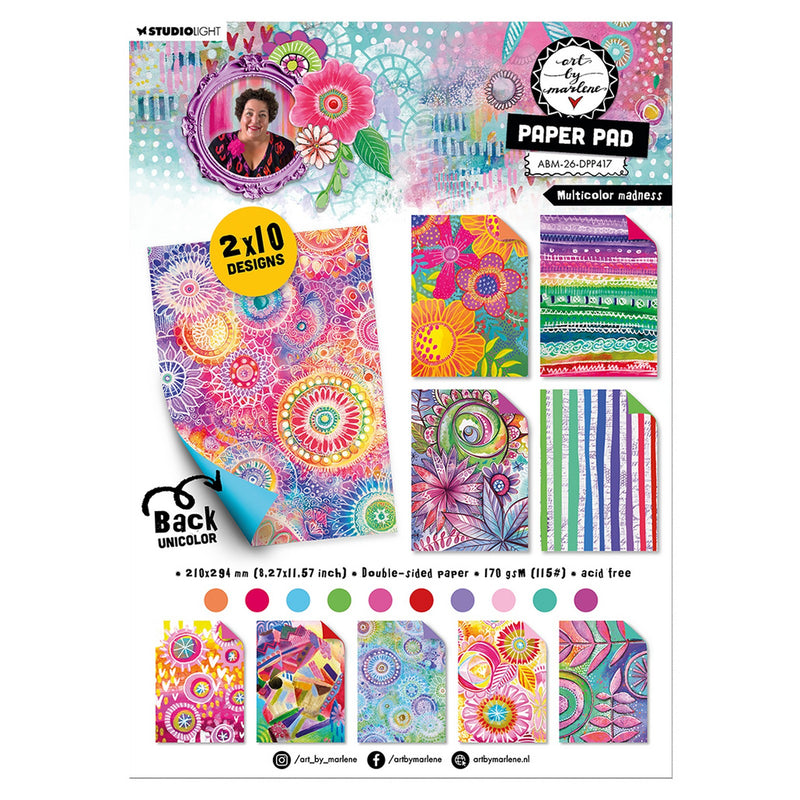 Studio light • art by marlene design paper pad multicolor madness