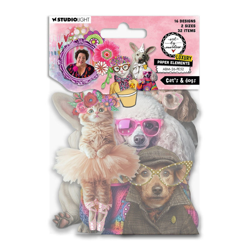 Luz de estudio • arte de marlene paper elements cat's dogs