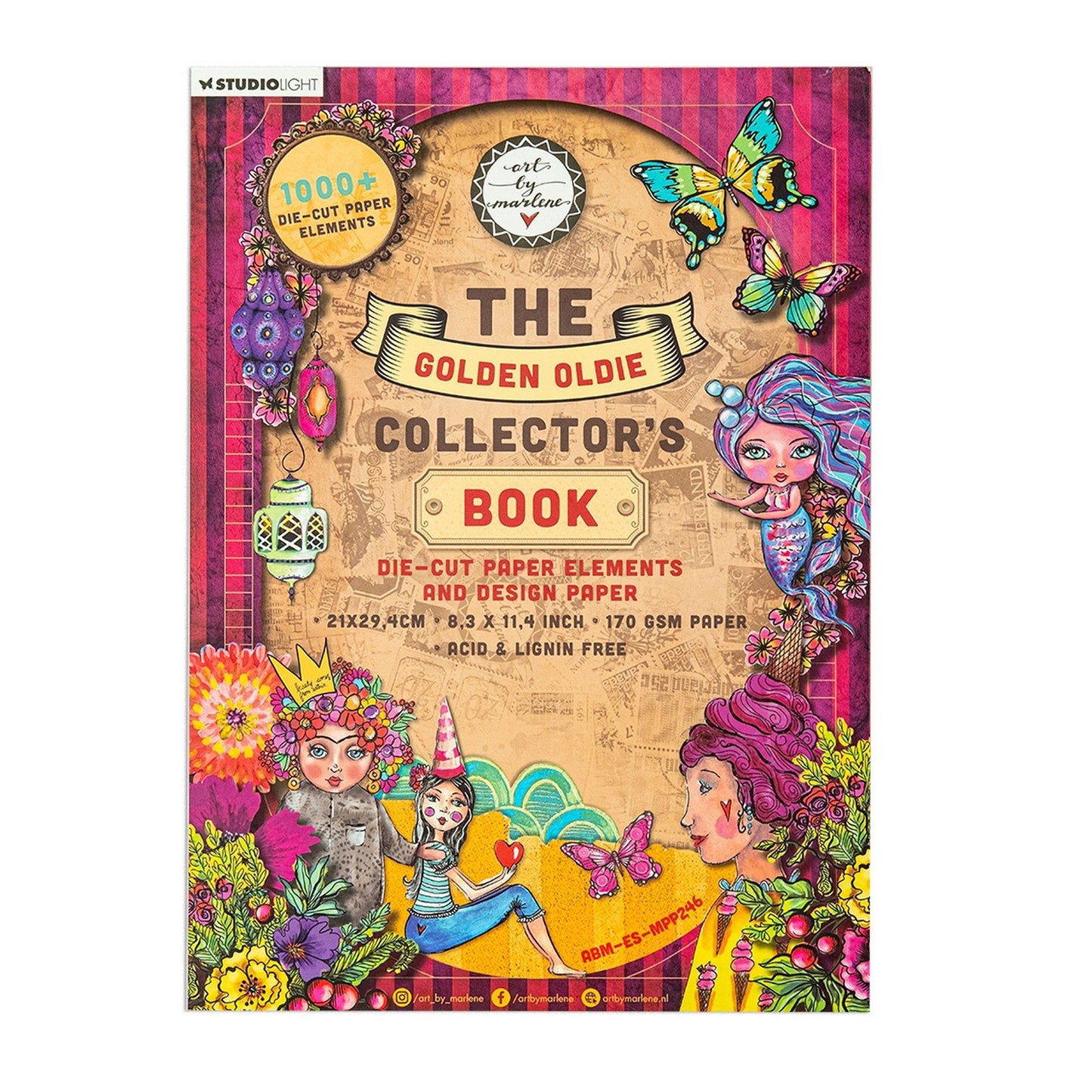 Luce da studio • arte di Marlene Essentials, il vecchio libro da collezione d'oro