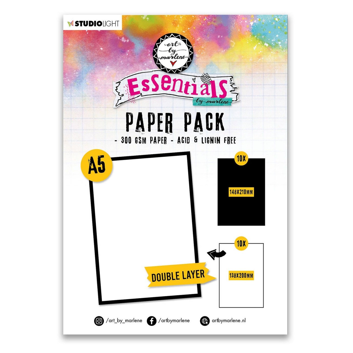 Luz de estudio • paquete de papel esencial de doble capa