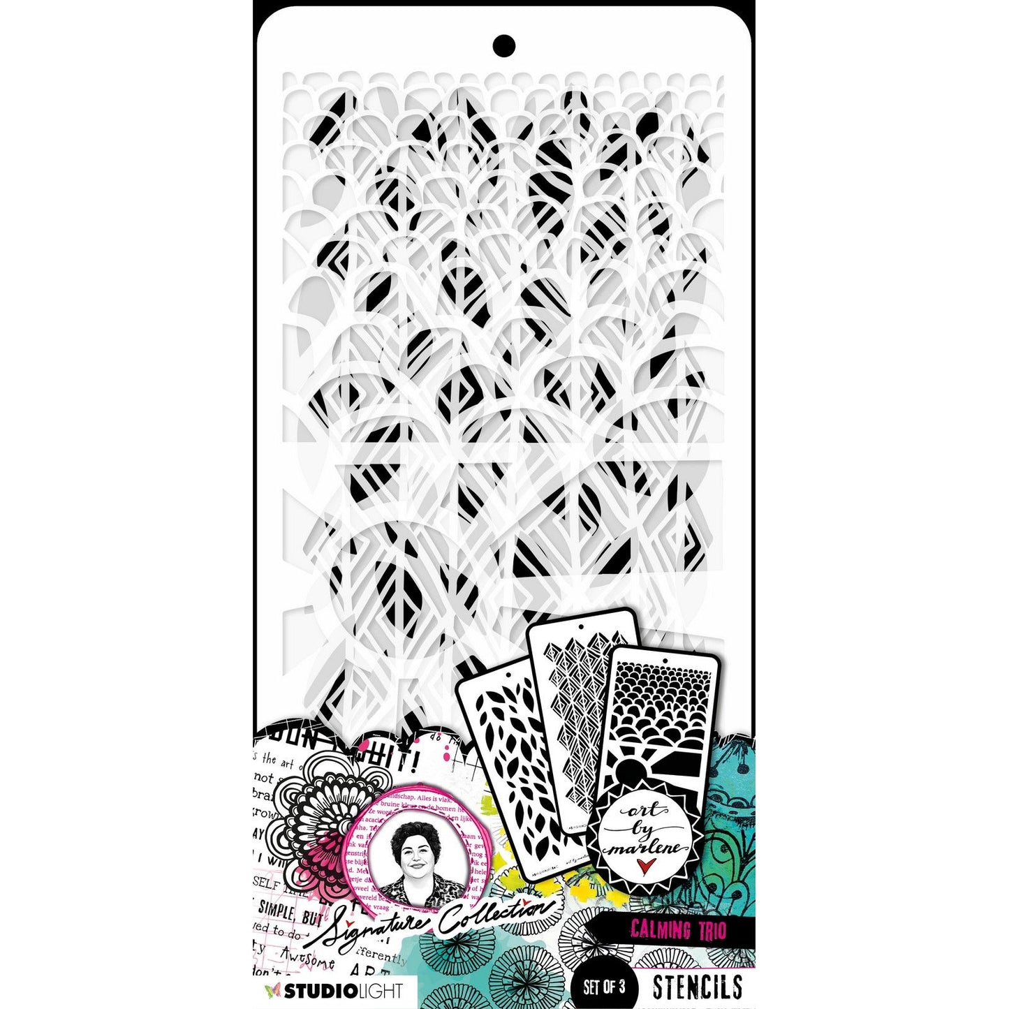 Studio light • collezione firma maschera stencil trio calmante