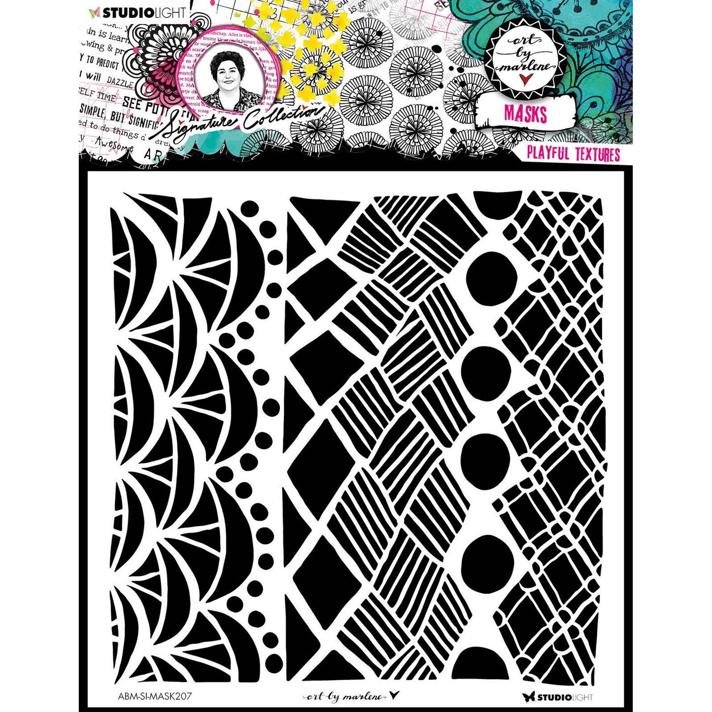 Studio light • collezione firma maschera stencil texture giocose