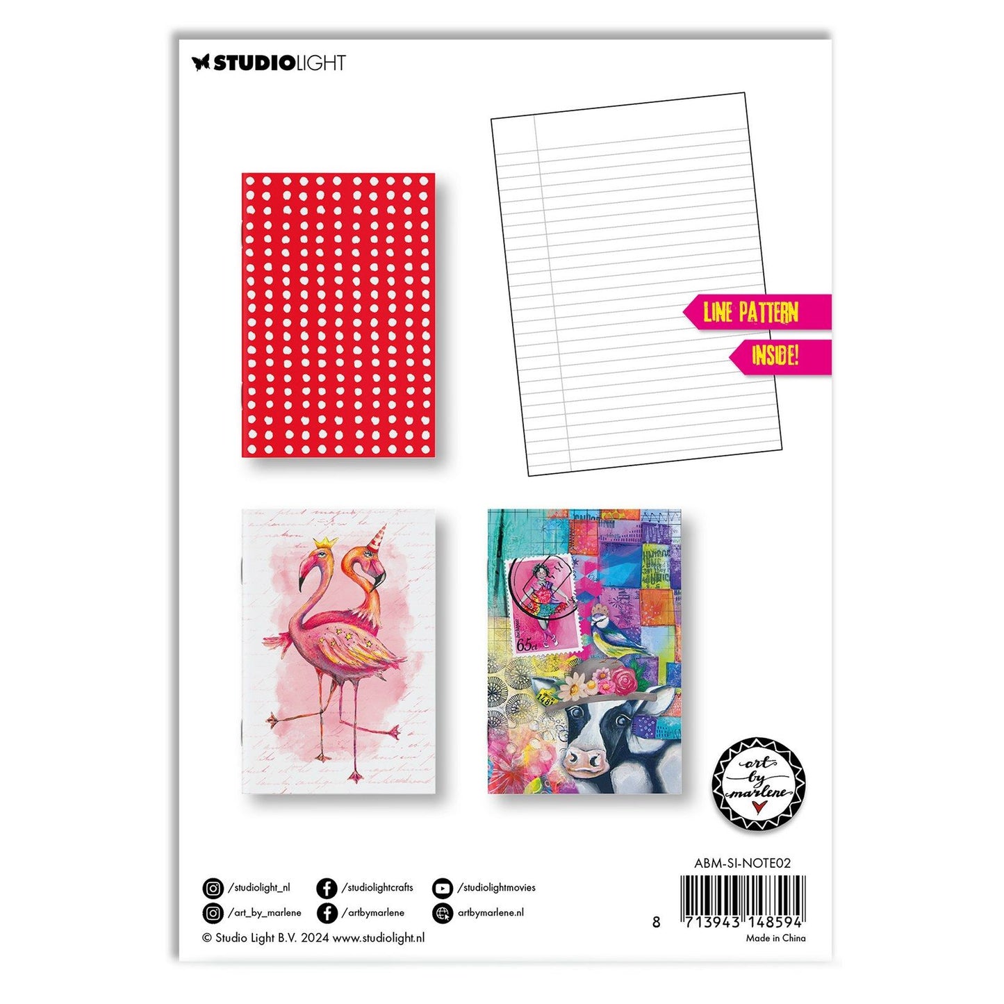 Luz de estudio • colección de firmas Bullet Journals A5, juego de 3