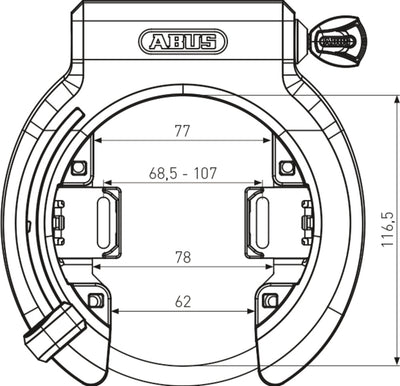 ABUS Frame Ringslot 6950M R XPLUS. Nivel de seguridad 9. Con abertura de rueda grande