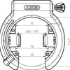 Abus granit x-plus 6950m nr oe bloqueo de marco