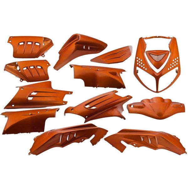 Edge plaatset 13-delig voor peugeot speedfight 2 - oranje metallic