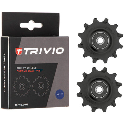 Trivio - derailleurwieltjes 12 12t chromo lagers