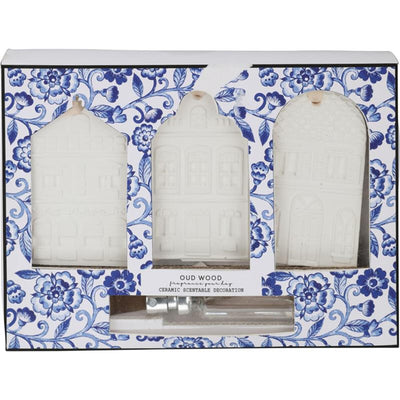 Set di fragranze per lo styling della casa 3 pezzi blu Delft