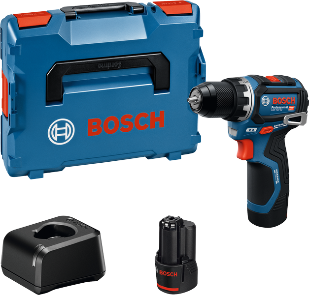 Taladro inalámbrico bosch gsr 12v-32 azul | 2x GBA 12v 2.0 ah y cargador gal 12v-20 - 06019n7002
