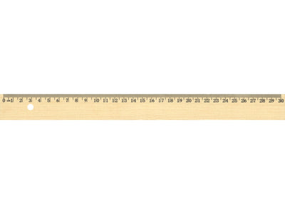Righello canguro 30 cm in legno con intarsio in metallo