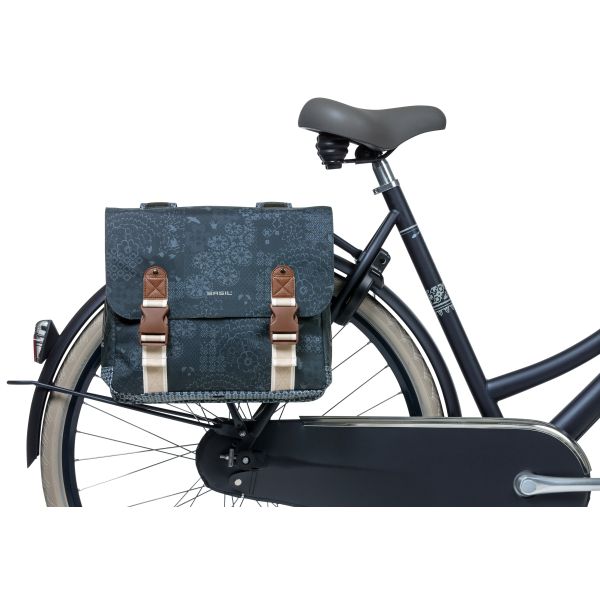 Basil Boheme Double Bicycle Bag - Blue