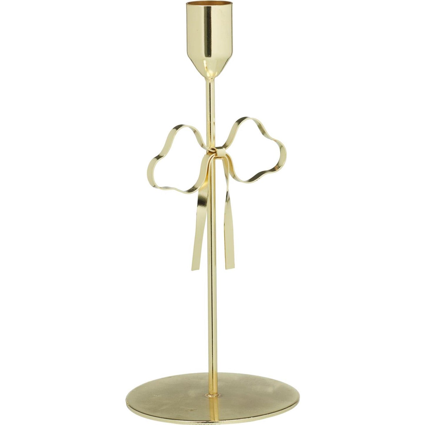 Home styling kandelaar strik goud 9x9x20,6cm