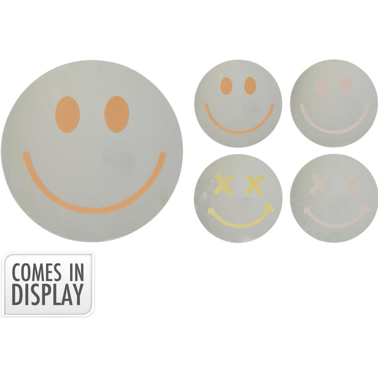 Espejo de estilo hogareño de cristal smiley 25x25cm