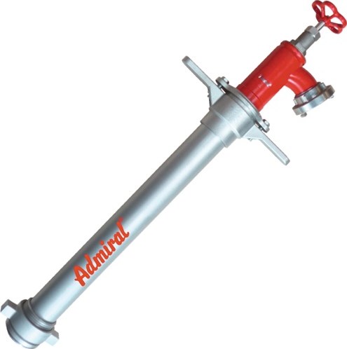 Tubo vertical de hidrante Admiral | aluminio | dn80 | 1 x drenaje C, 1 válvula | 1 pieza - 1090av-80-c - 1090av-80-c