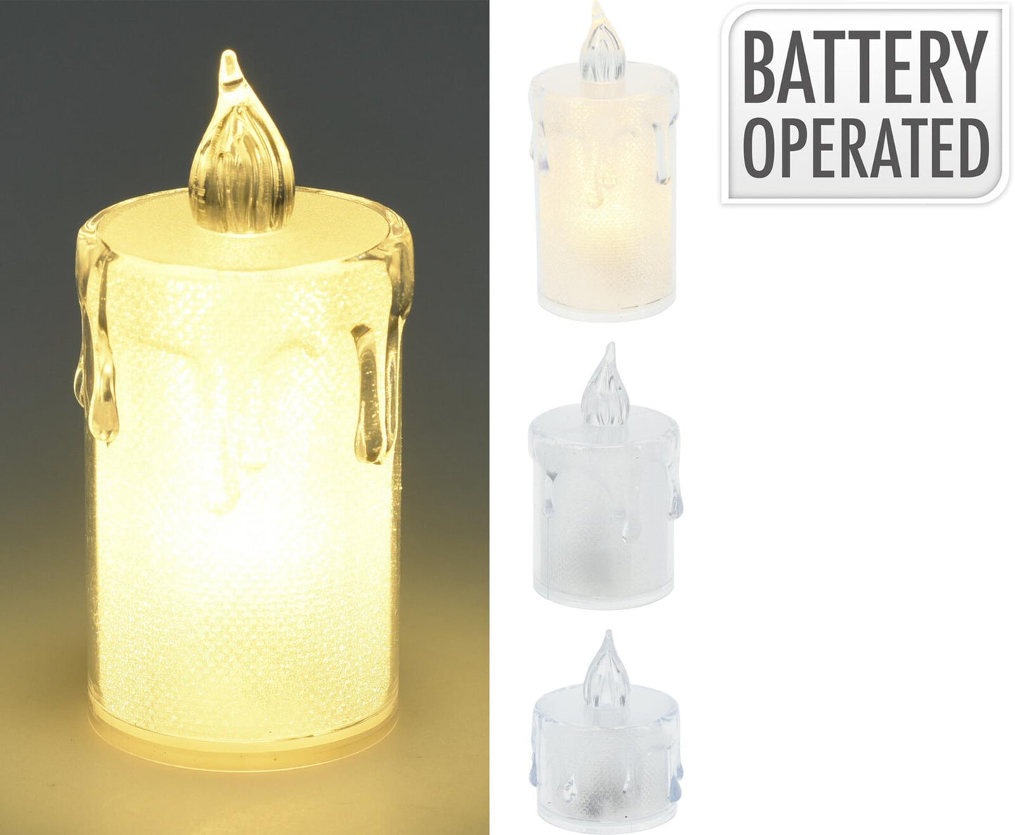 Home styling kaarsjes op batterij set van 3 stuks