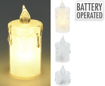 Juego de 3 velas con pilas para decoración del hogar.