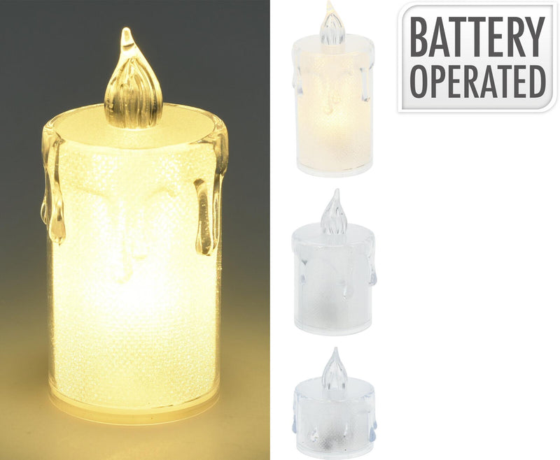 Candele per lo styling domestico alimentate a batteria, set da 3