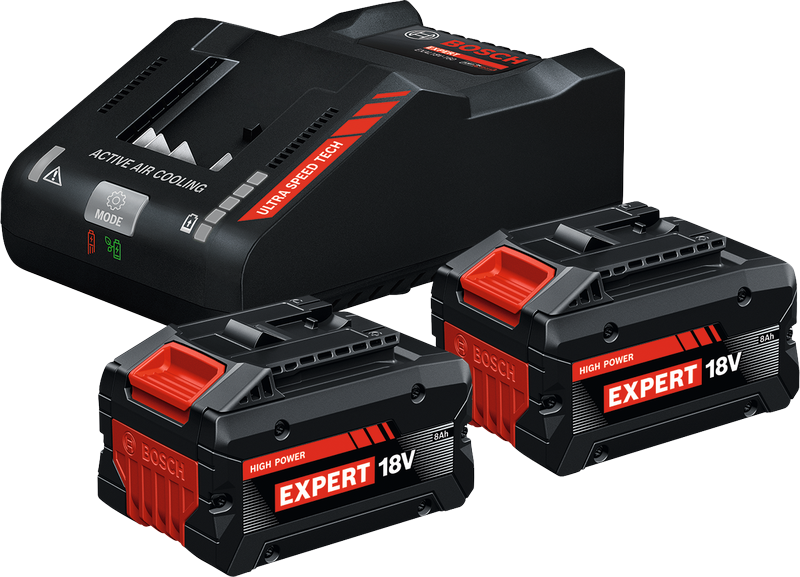 Set de iniciación a batería azul bosch exba18v-80 160 | 2x exba18v-80 + cargador exal18v-160 - 1600a0373t