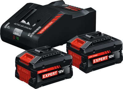 Set de iniciación a batería azul bosch exba18v-80 160 | 2x exba18v-80 + cargador exal18v-160 - 1600a0373t