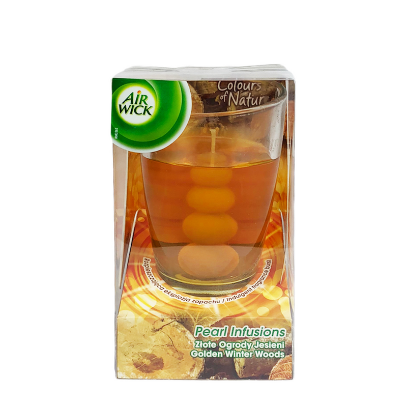Mecha de aire vaso perfumado infusiones de perlas maderas doradas de invierno 120g