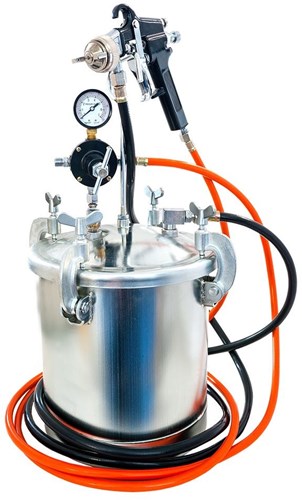 Recipiente a pressione Airpress zincato da 8,5 l + spruzzatore di vernice - 45202