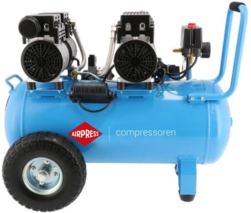 Airpress stille olievrije compressor lmo 50-270 8 bar 2 pk 1.5 kw 185 l min 50 l